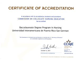 certificate acreditation